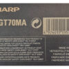 Etiqueta tóner magenta Sharp original BP-GT70MA